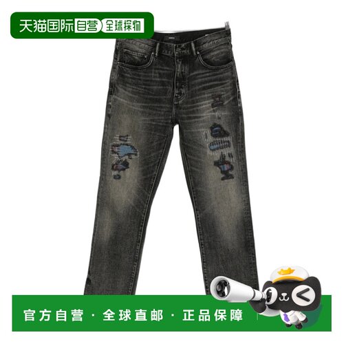 香港直邮Purple Brand 男士牛仔裤 P011RRWB AW2026 灰色 腰带环