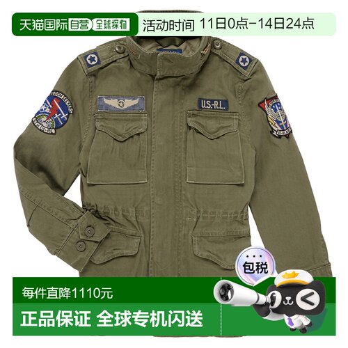 欧洲直邮Polo Ralph Lauren拉夫劳伦童装派克大衣连帽外套ICON JA