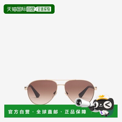自营欧洲直邮Burberry博柏利 Shield系列男士金色金属飞行员太阳