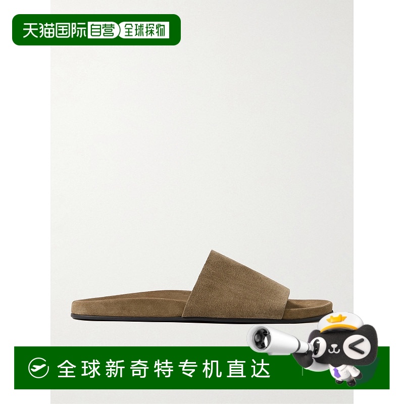 1h可退 香港直邮The Row 男士 Hugh 绒面革凉拖 F2109L302