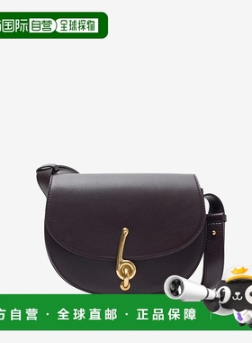 自营欧洲直邮Burberry博柏利 Bridle系列女士野莓紫水牛皮小号log