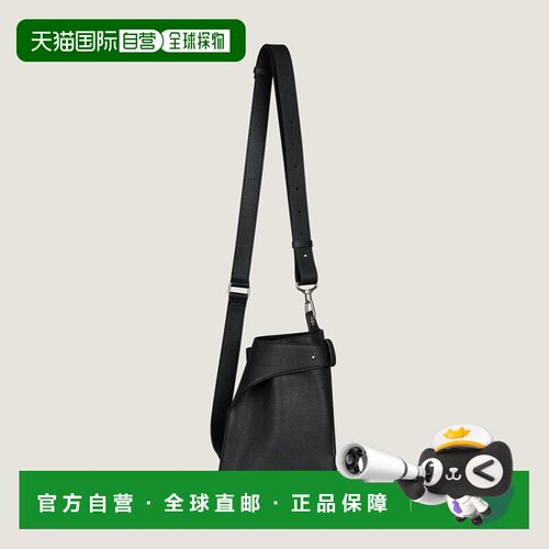 自营欧洲直邮Givenchy纪梵希 Belted男士黑色粒面皮革Hobo小号斜