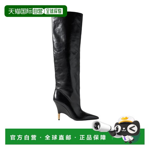 香港直邮KHAITE 女士靴子 F1117992200 AW2025 黑色 Bella 长筒靴