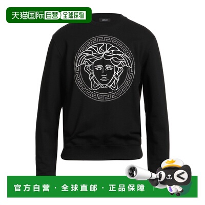 1h可退 香港直邮versace 范思哲 男士 运动衫 black黑色 舒适时尚