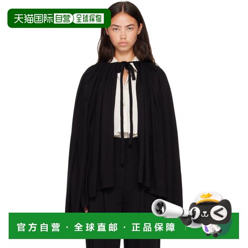 1h可退 香港直邮toteme 女士 TOTEME 黑色系带斗篷 252WRT0551YA0