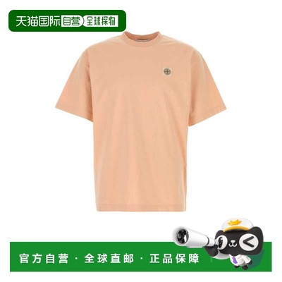 付款1h内可退 香港直邮Stone Island 石头岛 男士 水蜜桃色棉质T