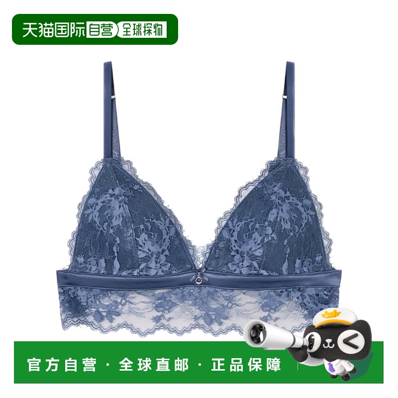 香港直邮Emporio Armani 蕾丝衬垫三角形缎面文胸 EW001942AF1535