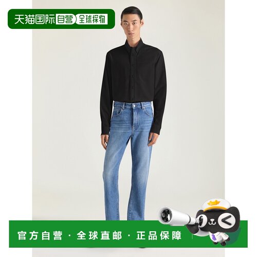 自营欧洲直邮Givenchy纪梵希 男士棉质黑色修身长袖衬衫