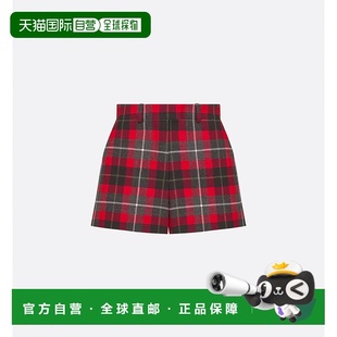 初剪羊毛格纹短裤 1h可退 女士 迪奥 511P13A1640 香港直邮DIOR