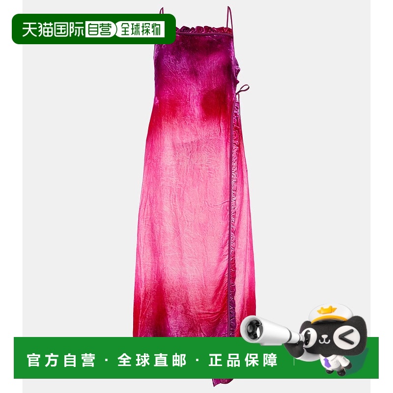 香港直邮Acne Studios 艾克妮 女士 植绒天鹅绒中长连衣裙 000857