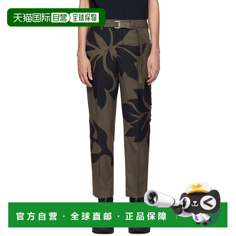 香港直邮Sacai 花卉贴花细节休闲裤 2403280M