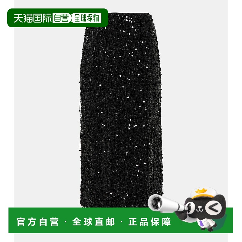 1h可退 香港直邮Simkhai 女士 Gisele 珠片中长半身裙 001397