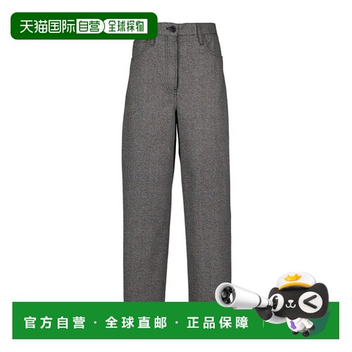 香港直邮PRADA 女士休闲裤 P265J15K5SOOOF0480 CO 灰色 腰带环休