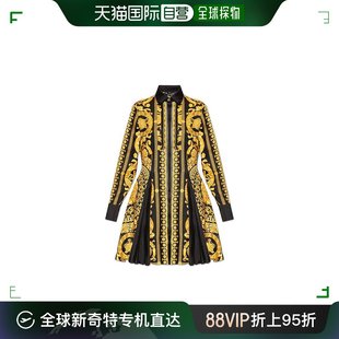 巴洛克印花长袖 香港直邮Versace 女士 连衣裙 范思哲 10009331A04