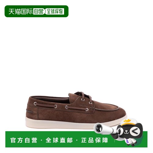香港直邮Prada 普拉达 男士 绒面革船鞋 2EG503103FG001F0003DARK