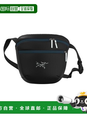 自营欧洲直邮ARCTERYX始祖鸟 MANTIS黑色再生聚酯防水腰包男女通