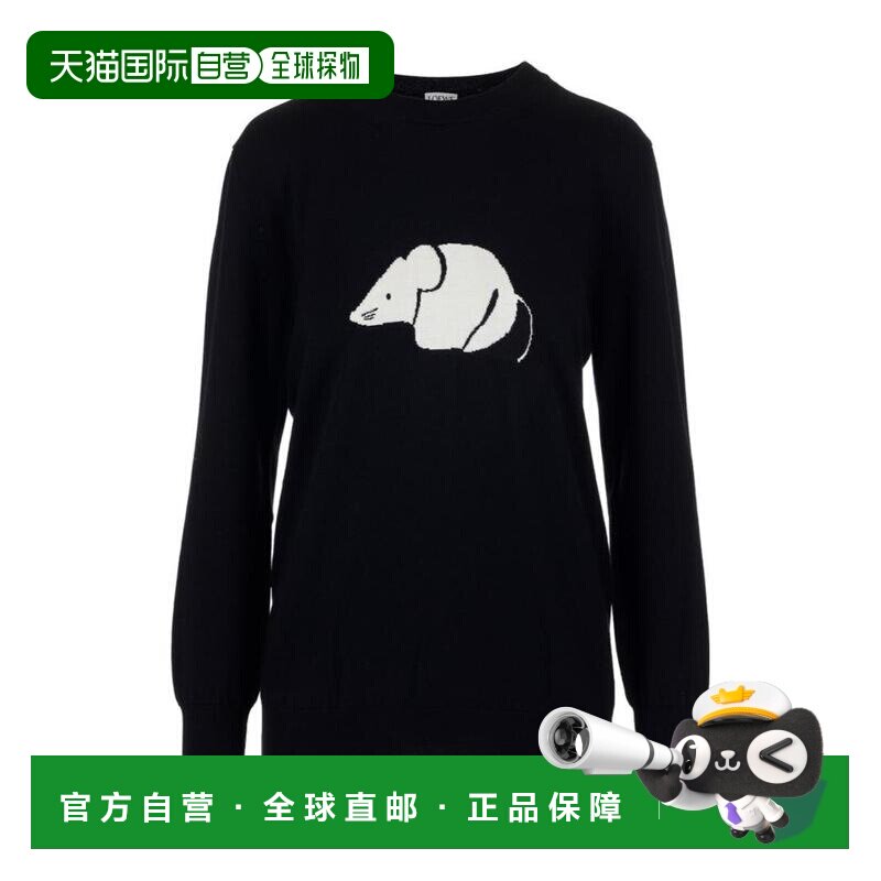 1h可退 香港直邮LOEWE 女士针织衫 S3189790SM1100 SS2020 黑色