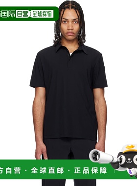 1h可退 香港直邮Moncler 盟可睐 男士 黑色徽标贴饰 Polo 衫 K109