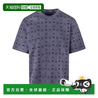 香港直邮Marine Serre 男士 Moonogram 植絨針織休閒 T 卹 UTT001