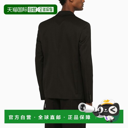 香港直邮Off-White 男士 经典款黑色羊毛西装外套【付后1h可退】