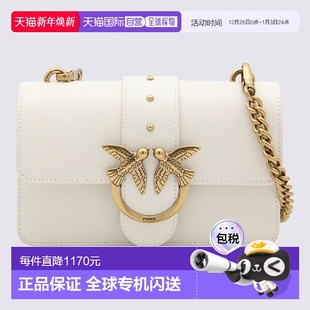 欧洲直邮PINKO品高女士迷你翻盖设计皮革单肩包斜挎包