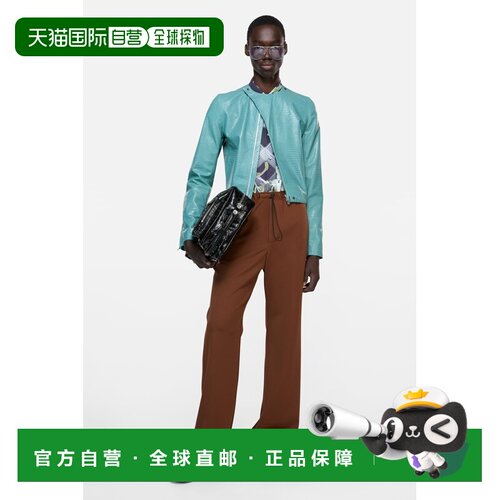 自营欧洲直邮Acne Studios 男士棕色柔软平纹针织休闲裤直筒裤
