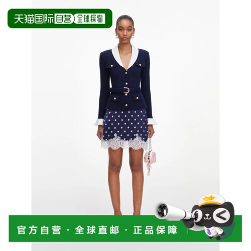 香港直邮Self-Portrait 女士 罗纹针织开衫 PF26131CNNAVY