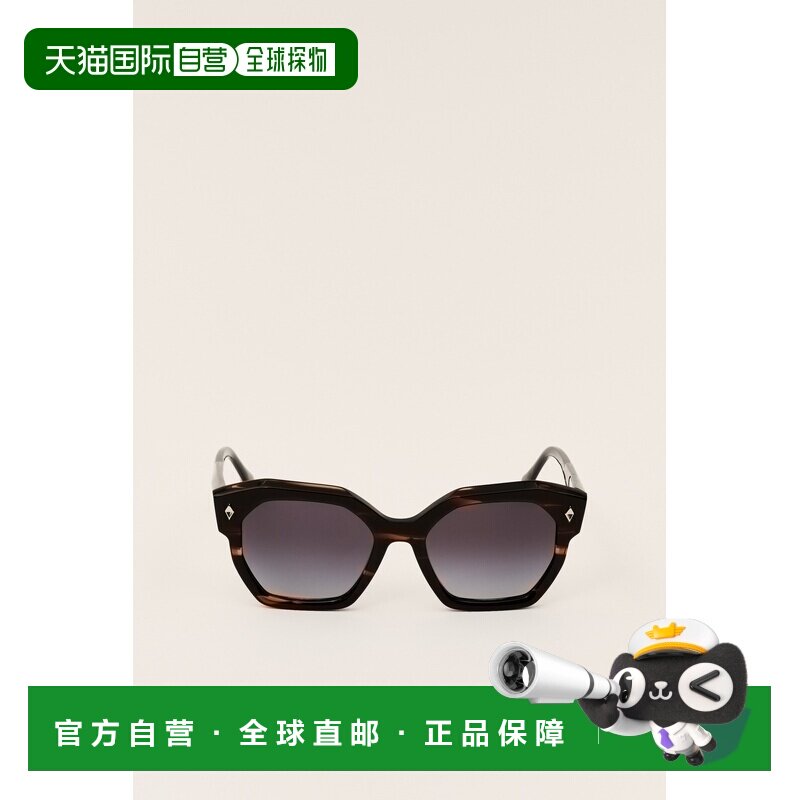 自营欧洲直邮Ba&Sh巴安诗 女士棕色醋酸纤维八角形太阳镜