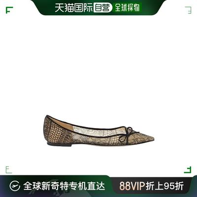 香港直邮Jimmy Choo 周仰杰 女士 logo平底鞋 CIBELLEFLATBCKBLAC