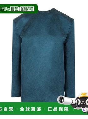 1h可退 香港直邮Saint Laurent 圣罗兰 女士 圆领长袖连衣裙 8489