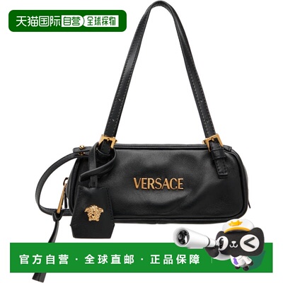 香港直邮versace 范思哲 女士 黑色迷你 Tag Nappa Bowling 单肩