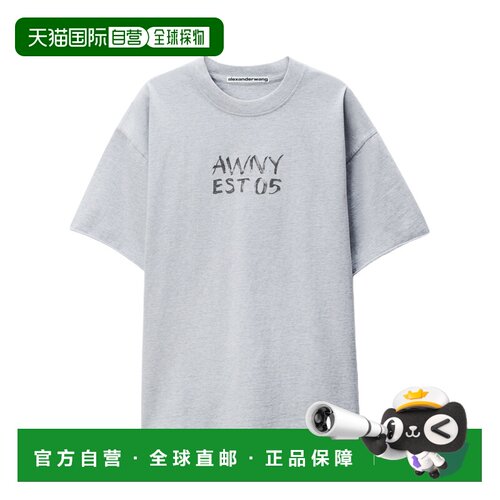 1h可退 香港直邮Alexander Wang 女士 短袖T恤 crov