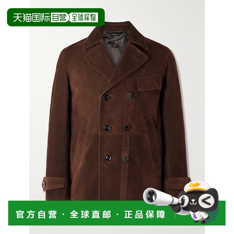 Tom Ford 汤姆 福特 男士 双排扣绒面革夹克 LAR004LMS01男装