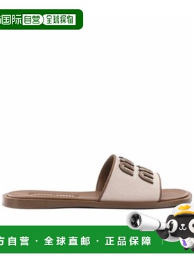 1h可退 香港直邮Miu Miu 露趾拖鞋 5XX644010F005一脚蹬凉鞋