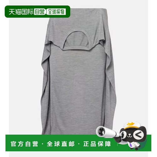 1h可退 香港直邮Acne Studios 艾克妮 女士 层叠感真丝针织布中长