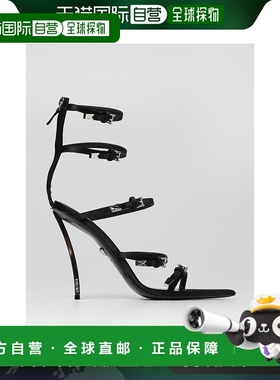 香港直邮Versace 范思哲 女士 徽标高跟凉鞋 10099961A00619