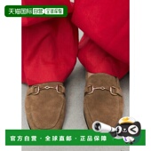 自营欧洲直邮Mango芒果 女士棕色皮革搭扣乐福鞋