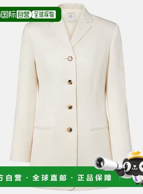 1h可退 香港直邮calvin klein 女士 Adrian 羊毛真丝西装外套