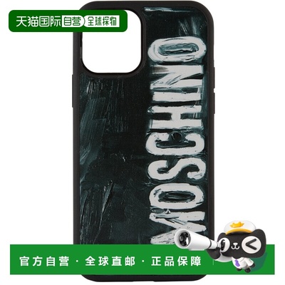 1h可退 香港直邮Moschino 莫斯奇诺 女士 黑色 Painted Logo iPho