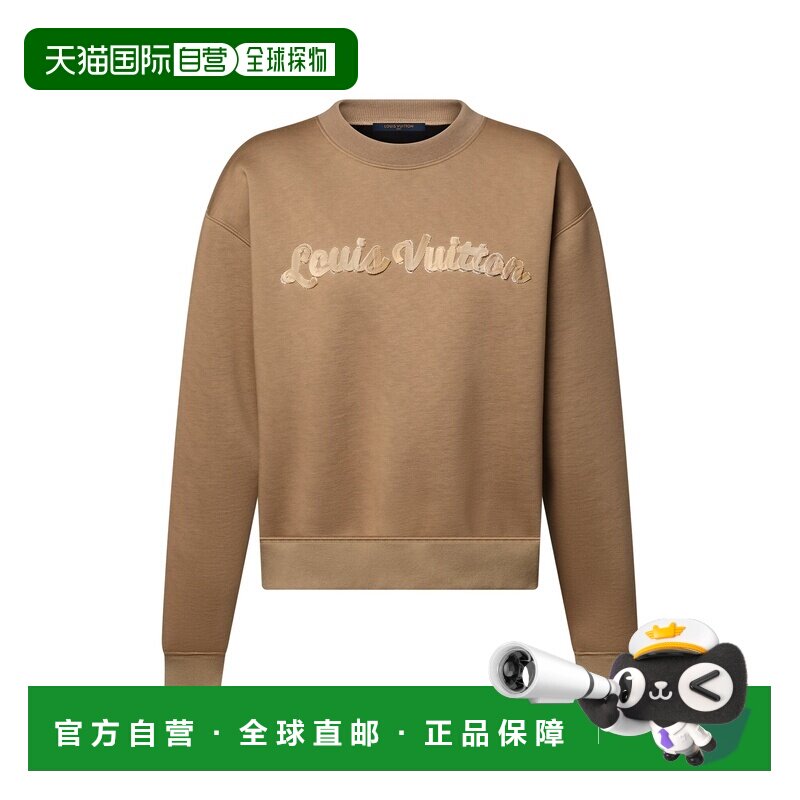 自营欧洲直邮LV路易威登 女士香菇色粘胶纤维渐变Logo卫衣