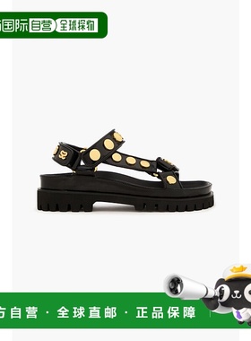 1h可退 香港直邮Sandro 女士 铆钉漆皮凉鞋 SFACH01128NOIR