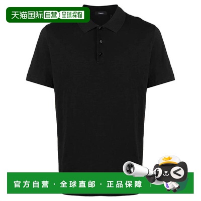 香港直邮THEORY 男士T恤 M0294501001 SS2024 黑色 REGULAR FIT P
