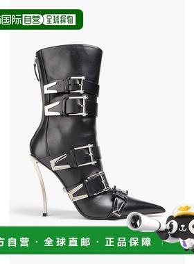 香港直邮versace 范思哲 女士 搭扣皮质短靴 1008207DVT2P1B00P