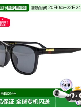 【带眼镜盒】欧洲直邮GUCCI/古驰黑色镜架复古Logo太阳镜时尚墨镜