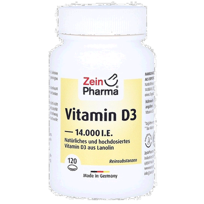 欧洲直邮德国彩恩ZeinPharma维D3补钙14000IE骨质疏松骨密度120粒