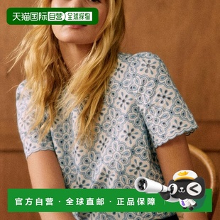 新款 自营欧洲直邮Sezane 女士蓝色棉衬衫
