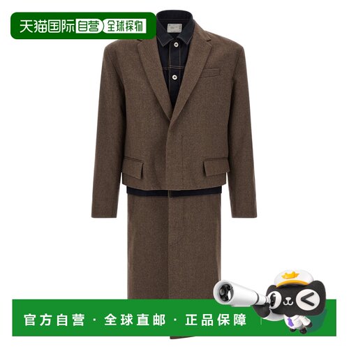 香港直邮Sacai 男士 'Wool x Coat'... 法兰绒牛仔外套 2604082M6