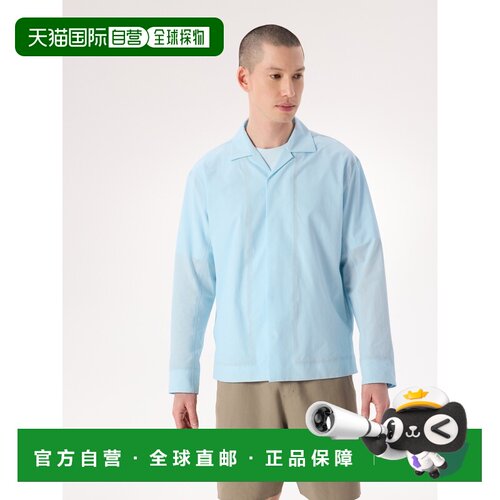 自营欧洲直邮Arcteryx始祖鸟 Cusec Shirt LS 男士天蓝色尼龙长袖