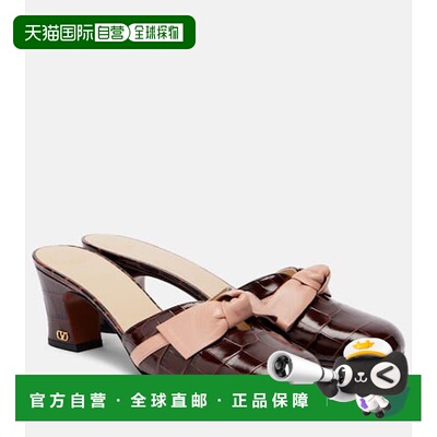 1h可退 香港直邮Valentino 华伦天奴 女士 Knotty 60 皮质凉拖