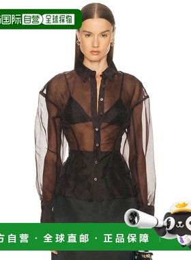 1h可退 香港直邮Staud 女士 Aida 上衣 R25F1034SZ brown棕色 舒